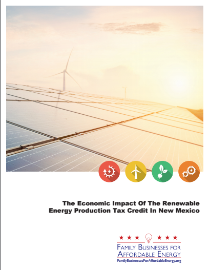 NEW MEXICO’S WIND/SOLAR TAX CREDIT WORKS NEW STUDY FINDS 11,700 NEW JOBS, $1.6 BILLION CREATED